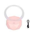 Miniatyrbillede 2 af 8: Trådløs højttaler 3 LED-temaer Natlys Ekstraordinært unikt design Bærbar højttaler til hjemmefest Pink