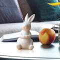 Miniatyrbillede 5 af 5: 3 x Moderne Keramiske Kanin Figurer Påske Statue Hjem Bogreol Dekor Håndværk Gave 4.8 x 9.5cm