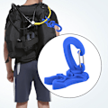 Miniatyrbillede 4 af 8: Scuba Diving Dobbelt BCD slangeholder Clip Regulator Holder Spænde krog til snorkling (blå)