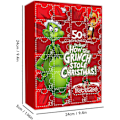 Miniatyrbilde 2 av 5: 2023 Adventskalender Grinch Design Blind Box Morsom Julekalender med 24 Dager Fidget Leker for Barn Julegaver