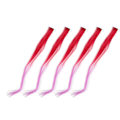 Miniatyrbilde 7 av 8: 10 stk farget klips i hårpynt Gradient Langt rett syntetisk hårforlenger hårstykke for Cosplay Party Mørk Rød Gradient Lilla