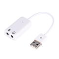 Miniatyrbilde 6 av 8: Hvit USB 2.0 Channel Virtual 7.1 effekt Xear 3D Audio Lydkort Adapter For XP
