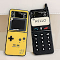 Miniatyrbild 2 av 5: Lyxigt 3D Tangentbord Hårt PC Skyddsfodral för Samsung Galaxy Z Flip 4 - Game Boy-fodral Kompatibelt