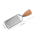 Miniatyrbillede 2 af 5: Ostehøvl Rustfrit Stål Holdbar Citron Zester Rivejern med Håndtag Køkkenredskaber til Chokolade Ost Grøntsager Frugt
