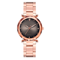 Miniatyrbild 1 av 4: Fashion Alloy Band Quartz Watch Gradient Color Dial Strass Watch (grå)