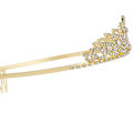 Miniatyrbillede 3 af 5: Guld Krystal Rhinestone Bryllup Tiara Kam - Prinsesse Pageant Brudebal Pandebånd