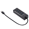 Pikkukuva 2 / 8: Usb-portin laajennin 4-porttinen USB3.0-datansiirto 5 Gbps nopea nopeus Ultraohut vakaa USB-keskitin