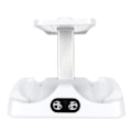 Miniatyrbild 4 av 8: Laddningsstation för PS5 VR2-kontroller med VR-headsetstativ LED-indikator 2 magnetiska spännen Typ C-kabel Vit