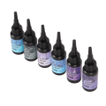 Pikkukuva 8 / 8: 6 kpl värillinen UV-hartsi 10 ml kussakin kynämuotoinen nopeasti kovettuva alumiinifoliolla tiivistetty UV-liima DIY-koruihin käsitöihin Violetti sarja