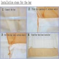 Miniatyrbild 2 av 5: Gul Modern Voile Loop Blind - 140 x 155 cm