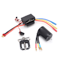 Pikkukuva 3 / 8: 3650 4300KV vedenpitävä harjaton moottori 60A ESC-moottorin hammaspyörän ulosvetimellä Combo-sarja 1/10 1/8 RC-autoon
