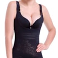 Miniatyrbillede 8 af 8: Taljetræner Bodysuit Mavekontrol Baldeløft Bryststøtte Åndbar Cincher Tank Top til Postnatal Genopretning Sort S