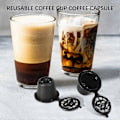 Miniatyrbild 2 av 5: 6 Återanvändbara Kapslar Påfyllningsbar Kaffekapsel Filter Kompatibel med kaffemaskiner med Kaffe S