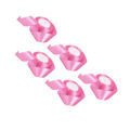 Miniatyrbillede 2 af 8: 5 ruller ensfarvet bånd 4 cm dobbeltsidet satinbånd til DIY håndværk gaveindpakning dyb pink