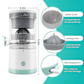 Miniatyrbilde 2 av 5: Bærbar elektrisk USB-oppladbar juicer for appelsin- og sitronjuicing - 45W, 2023 ny utgave [Gratis frakt]