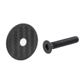 Miniatyrbillede 2 af 7: Carbon Fiber Cykel Stem Headset Top Cap med skrue til Mountain Bike
