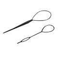 Miniatyrbilde 2 av 5: Hair Tail Tools - Svart Fransk Fletteverktøy Loop for Hårstyling - 2 stk