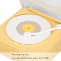Pikkukuva 4 / 5: Retro-tyyliinen pyörivä vinyylilevyherätyskellokaiutin, X11 Bluetooth-herätyskellokaiutin 360 asteen stereosoundilla, retro-herätyskello digitaalisella näytöllä, kaiutin DC 5V1A(Ye