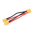 Miniatyrbillede 3 af 8: XT60 parallel batteristikkabel Dobbelt forlænger Y-splitter 1 han til 2 hun silikonetråd til RC-batterier