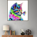 Pikkukuva 7 / 8: Set 40x40cm Väri Kitty Tee itse Pyöreä Jalokivihelmimaalaus Taide Kiiltävä Hartsi Koristetaide