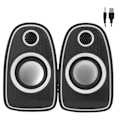 Miniatyrbilde 1 av 8: Q5 Bærbar Mini Hi-Fi Digital Høytaler ABS Skrivebord USB 3.5mm Stereo Inngang Stemmeboks