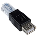 Pikkukuva 1 / 4: Naaras USB A - Uros Ethernet RJ45 -liitinsovitin Uusi