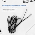 Miniatyrbild 2 av 5: 2 m NTC termistor temperatursensor vattentät sond kabel 10 K 1% 3950 svart