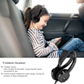 Miniatyrbillede 7 af 8: Sammenfoldelig Stereo Headset Børnehovedtelefon med mikrofon til Smartphone Tablet Sort