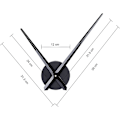 Miniatyrbillede 2 af 5: Craftsman Quartz Væg Ur Med 3D Visere - Sort