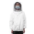 Pikkukuva 4 / 8: Mehiläishoitajan suojavaippa Bee Suit Smock kaksinkertaisilla vetoketjuilla Mehiläishoitajan lisävarusteValkoinen