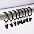 Miniatyrbillede 1 af 5: 30 stk. 35 mm Diameter Multipurpose Gardiner Clips Gardiner Stang Gardiner Ringe med Clips, Sort