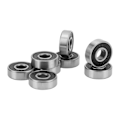 Miniatyrbillede 5 af 8: 8 stk. 608RS ABEC 9 kuglelejer i kulstofstål, forseglede skateboardlejer 8x22x7mm til rulleskøjter, dansebrætter, sort