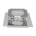 Miniatyrbilde 7 av 8: LED-taklampe 3 lysfarger moderne dekorative firkantede falske krystall mini lysekrone for stue korridor 85‑265V