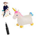 Miniatyrbild 1 av 8: Hoppande uppblåsbar häst, ridleksak med pump, presenter till barn, pojkar och flickor