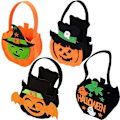 Miniatyrbillede 1 af 5: 4 stk. Halloween slikpose, Børns Halloween Græskar Slikkurv, Halloween Græskar Spøgelse Heks, Børnegaver