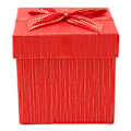Miniatyrbillede 2 af 8: 4 stk gaveæske med låg 3,9x3,7x3,9 tommer gaveindpakningsæsker til bryllup Jul Fødselsdag Valentinsdag Rød HM2330406