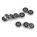 Miniatyrbillede 1 af 8: 10 STK 608-2RS kugleleje Dobbeltsidet sort gummiforseglet dyb rille