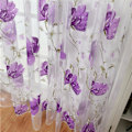 Miniatyrbilde 5 av 8: Gardiner Tulle Vindu Vintage Broderi Voile Skjerf Transparent Vinduspannåler Lilla