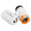 Miniatyrbillede 5 af 8: 60X Mini Mikroskop Lomme Lupe Forstørrelsesglas med UV LED Lys til Detektering af Falske Penge Hvid