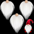 Miniatyrbild 4 av 5: Gnompärlor och falska skägg 6st/set Fuskpäls Dvärgskägg Träpärla För Jul Plysch Gnomdocka Handgjord Diy Högkvalitativ Khaki