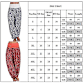 Miniatyrbild 4 av 4: Tryckta dam Aladdin Gypsy Hippie vida ben Yoga byxor Plus Size M Vit