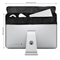 Miniatyrbild 1 av 5: Svart Dammtätt Skydd Vattentätt PU Läder Skyddsfodral Med/Utan Ficka För Apple För Imac För Macbook 21/27 Tum Skärm