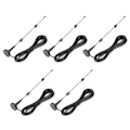 Miniatyrbillede 5 af 8: 5 stk. SMA‑M 2.4G-antenne med router magnetisk base ekstern forlængelse til YAESU VX‑3R