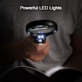 Miniatyrbillede 2 af 5: 3x-45x LED-belyst forstørrelsesglas til læsning, smykker, håndværk, inspektion, videnskab (sort)
