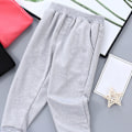 Miniatyrbilde 6 av 8: Barnejoggebukse med elastisk midje, løs passform, unisex, casual, lange bukser med sidelommer, grå 80