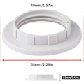 Miniatyrbild 2 av 4: 10 st Lampskärmsreduceringsring E27-omvandlare för lamphållare Vridbar plastlampskärmsmontering Brickadapterring A Vit