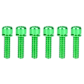 Miniatyrbillede 2 af 8: 6 stk. M5x25mm titaniumlegering cykel flaskeholder opbevaringsstativ bolt cykel tilbehør (grøn)