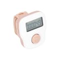 Miniatyrbilde 7 av 8: Ring Counter Hvit Manuell Lysende Ring Type USB Oppladbar Svettesikker Silikon Teller
