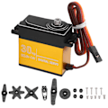 Miniatyrbild 1 av 8: HOBBYFANS 2 Set 30kg Digital Servo RC Vattentät Metallväxel Servo för 1/8 1/10 RC Bil Båt RC Tillbehör Delar