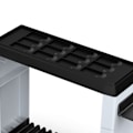 Miniatyrbilde 8 av 8: Diskstativ Multifunksjonell 27 Disker Åpen Design Spill Oppbevaringstårn for Håndteringskort Svart Hvit